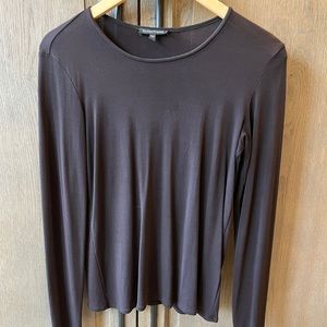 Eileen Fisher silk long sleeve crew neck shirt.